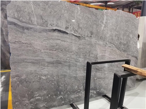 Polished Sea Wave Grey Marble Floor Wall Tile Slab