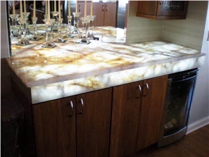 White Onyx Tiles Slabs for Countertop Cost