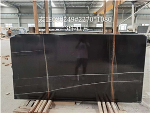 Marmo Nero Tunisi Marble Slabs for House Showing