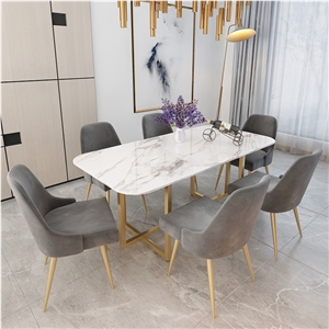 Calacatta White Marble Dinning Table Tops