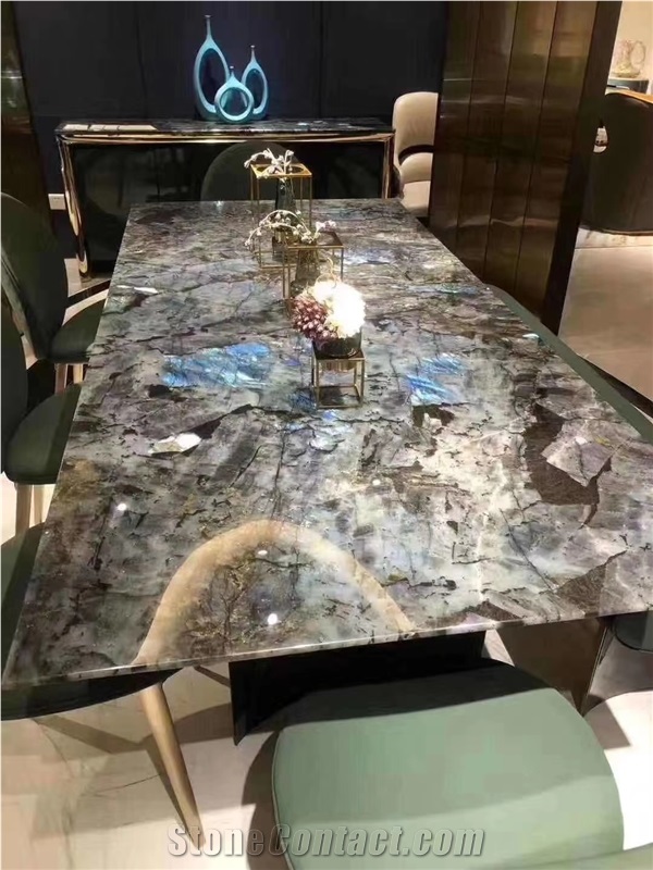 Labradorite Blue Granite Table Top