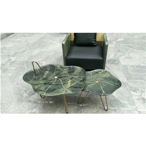 Peacock Green Marble Table Interior Stone Furniture