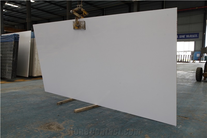 White Jade Artificial Stone Slabs for Wall Tiles