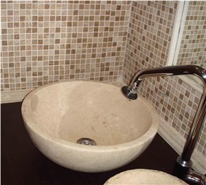 Beige Travertine Sinks & Basins