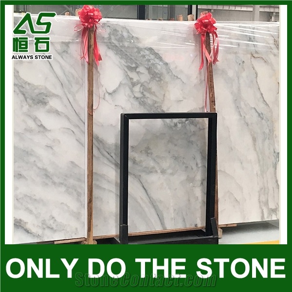 Italian Sicily White Marble with Gray Veins