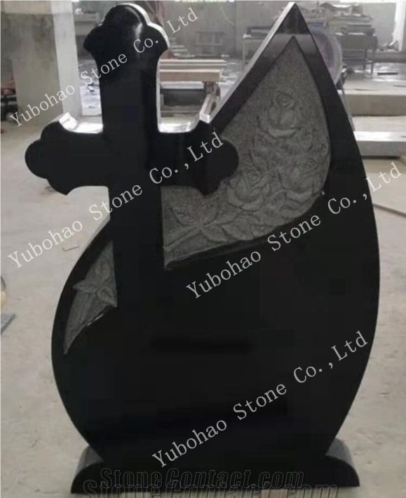 China Black/Cross Upright Stone Monument/Headstone