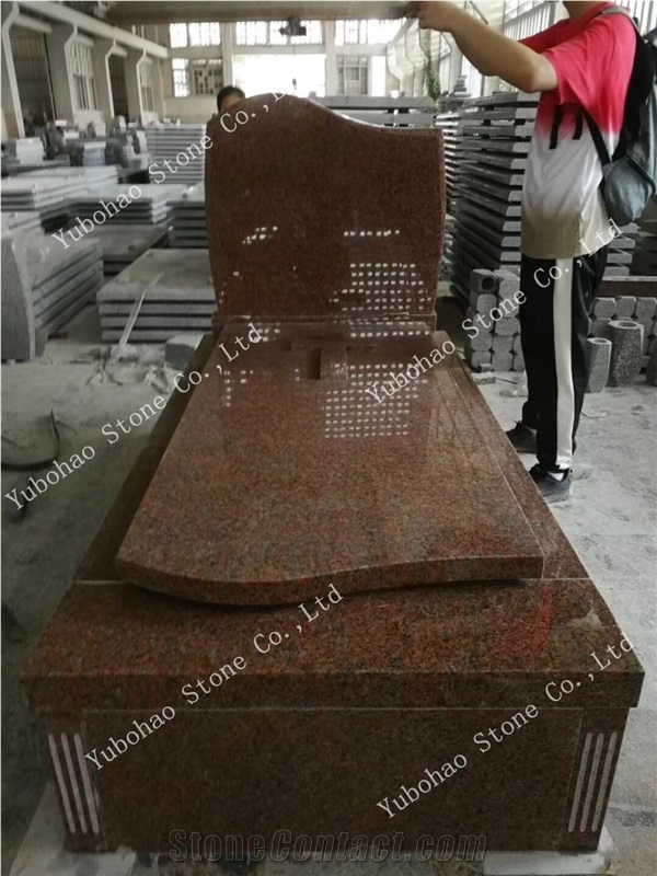 G664/Poland Upright Granite Tombstone/Headstone