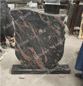 Multicolor Red/Upright Granite Tombstone/Headstone