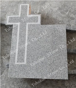 New G623/Crossed Romania Style Granite Tombstone