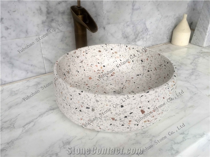 Terrazzo Stone/Friendly Material Basin/Sinks/Bowl