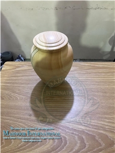 Pakistan Teak Wood Sandstone Urn Ceramation
