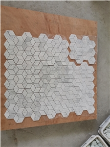 Bianco Carrara White 3d Mosaic Tile