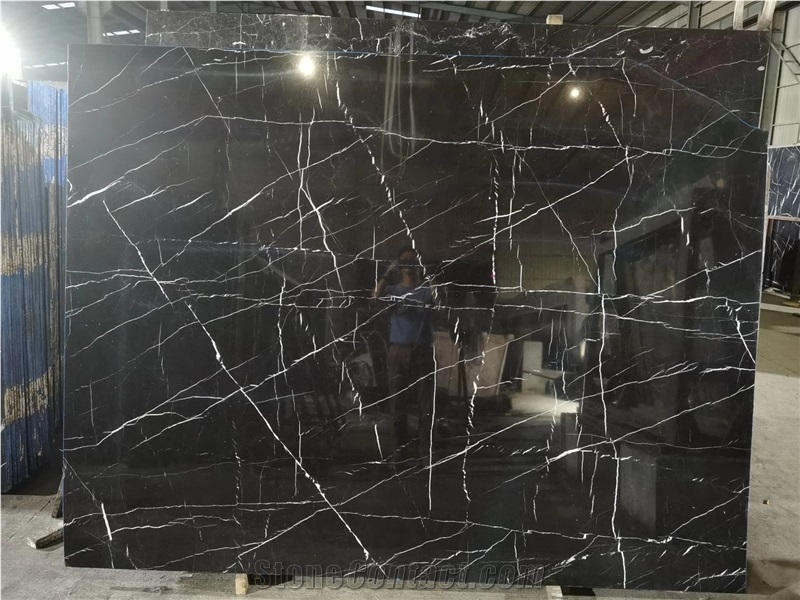 Black Marble Nero Marquina Marble Stone for Floor