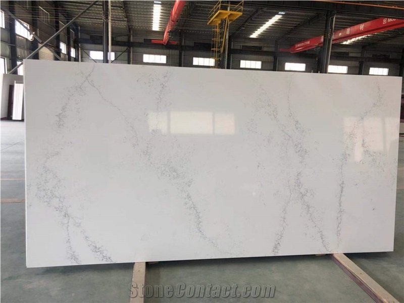 Carrara White Quartz Artificial Stone for Benchtop