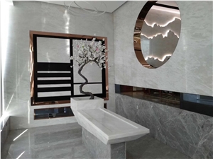 Cary Ice Jade Namibia White Marble Wall&Floor Tile