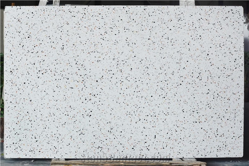 Cement Terrazzo Round Table Tops Ashlar Pattern
