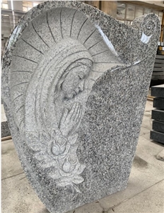 China Granite Engraved Headstone with Angel