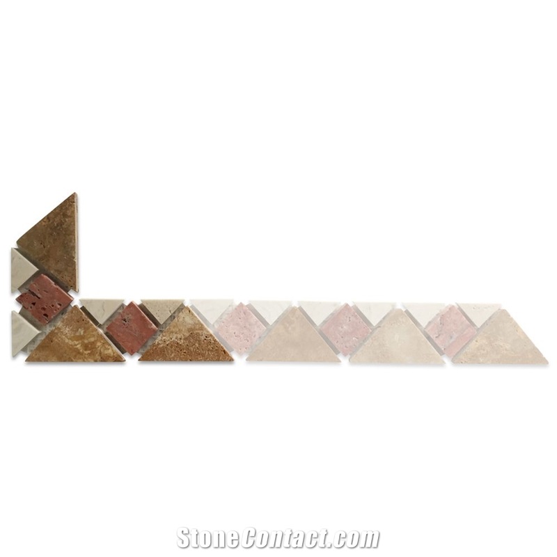 Chloe Gold 2.8x5.5 Mosaic Tile Backsplash Border