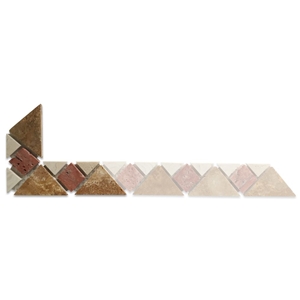 Chloe Gold 2.8x5.5 Mosaic Tile Backsplash Border