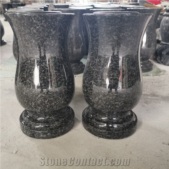G654 Granite Vase Manufacturer for Cemetery Flower