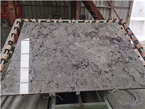 Grey Cloudy Wolf Marble Slabs for Background