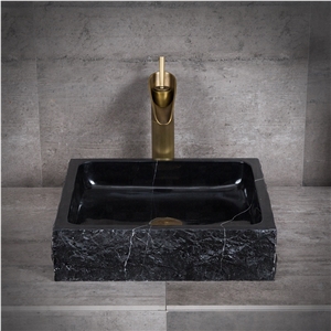 Imisa Black Marble Nero Margiua Drop-In Basin Sink