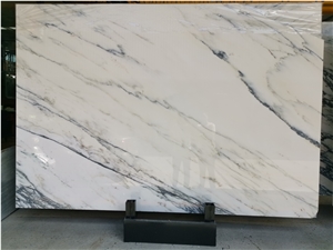 Luxury Italy Bianco Statuario Marble Slab Interior