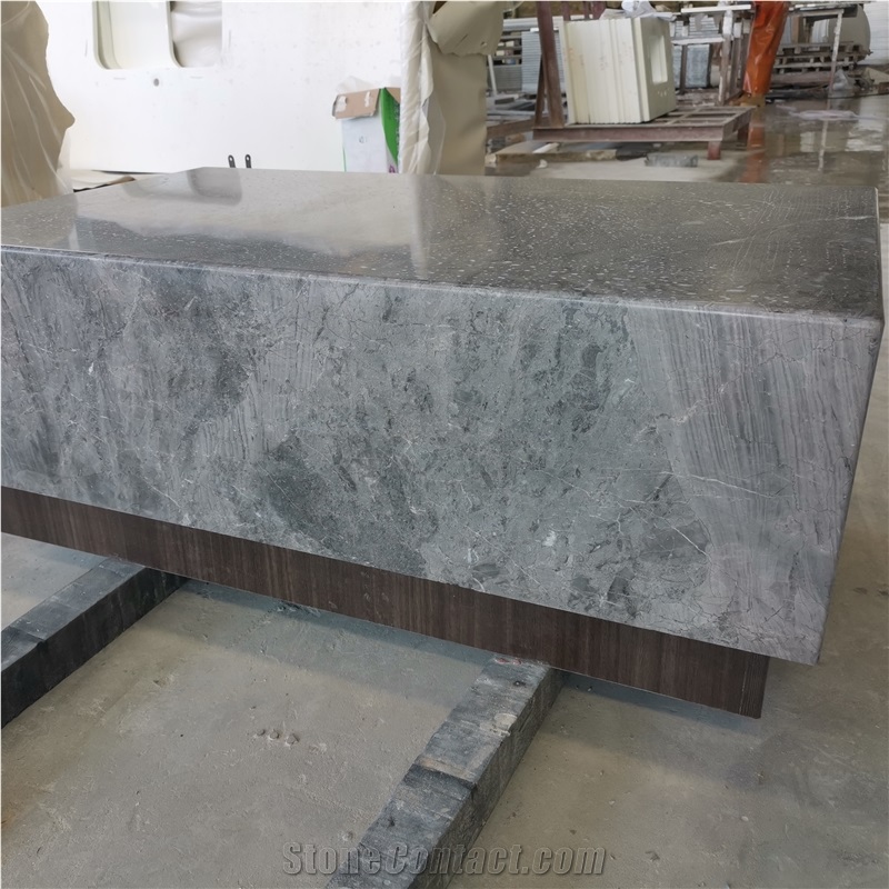 Marble Rectangle Tabletops with Wood Frame