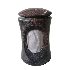 Multicolor Granite Cemetery Lamp for Monuement