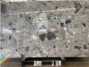 Natural Terrazzo Grey Marble Stone Tiles