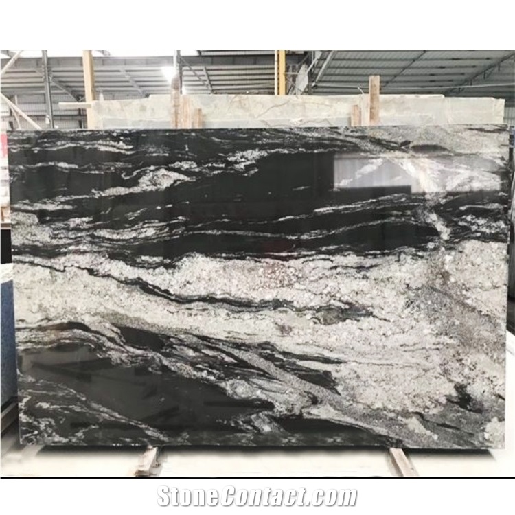 Nebula Black Cosmic Granite Kitchen Countertops