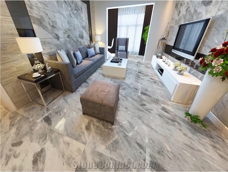 Orlando Gray Marble Slab for Hotel Projects