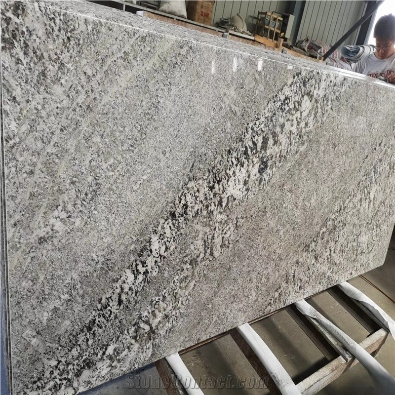 Polished Aran White Granite Flooring Tiles