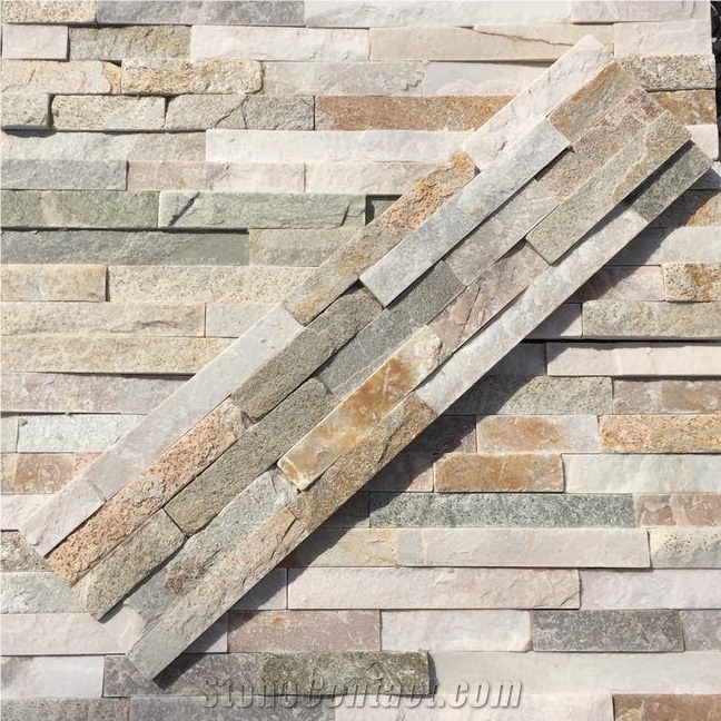 Quartzite Stone Veneer Panels for Wall Cladding