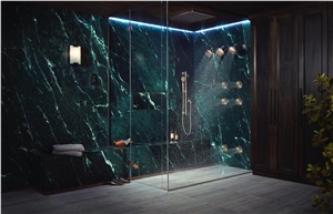 Royal Green Jade Marble Luxury Bathroom Design