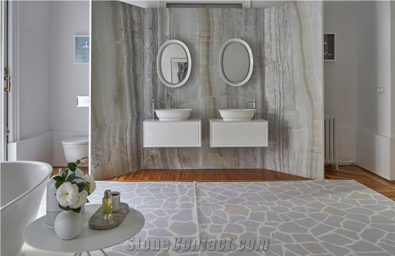 Royal Jasper, White Wood Jade Bathroom Background