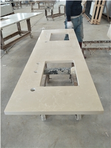 Shana Beige Quartz Stone for Countertops Bath Tops