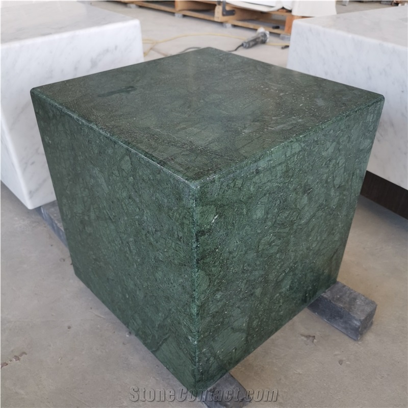Square Marble Stone Inlay Table Top Desk