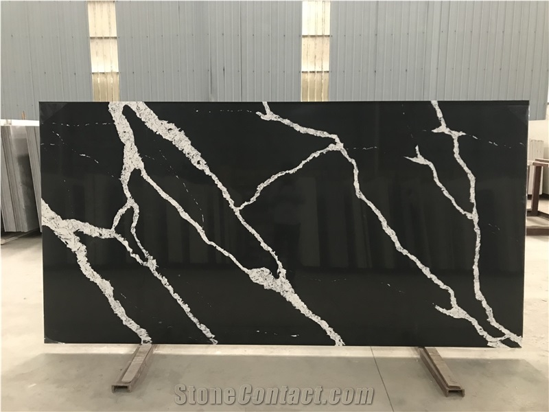 Stunning Calacatta Black Quartz Slabs for Wall