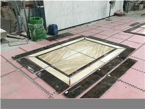 Turkish Daino Reale Marble Flooring Installation