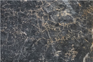 Turkish Portoro Grey Marble Stone
