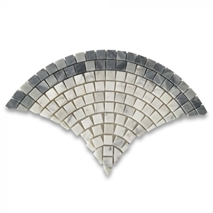 Venato Carrera Marble Cobble Mosaic Backsplash