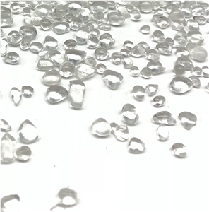 Glass Sand and Glass Lumps Crystal White Color