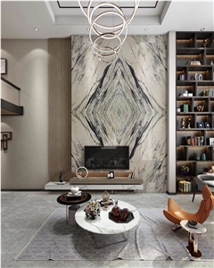 New Calacatta White Marble Slab Background Wall