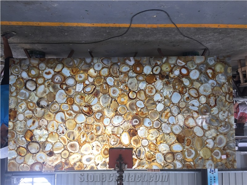 Natural Agate Slab Wall Countertop Backsplash Tile