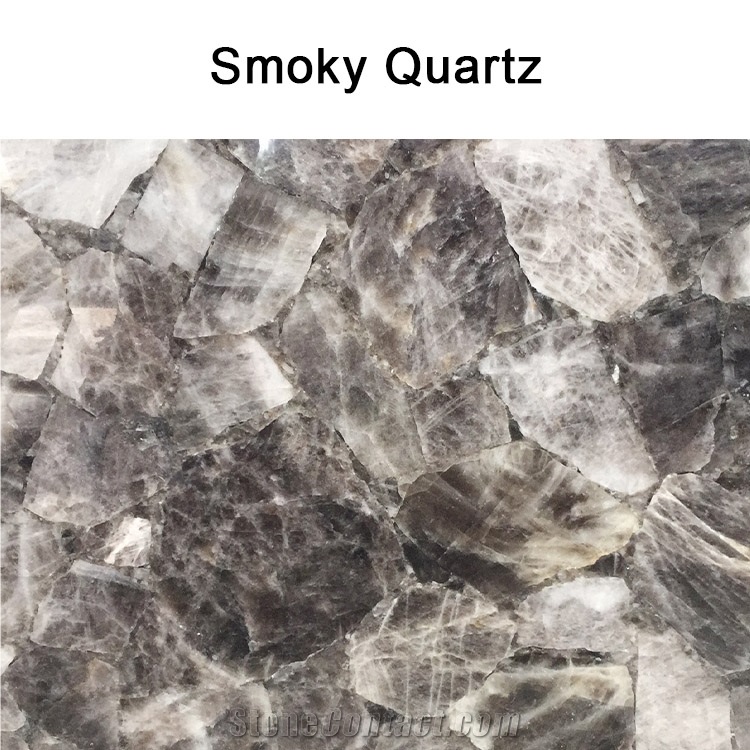 Smoky Crystal Slab for Wall Decorative Countertop