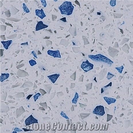 Blue Diamond Quartz Stone Slab