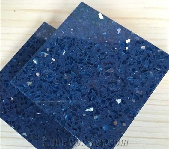 Blue Diamond Quartz Stone Slabs