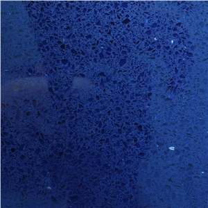 Blue Monochrome Quartz Stone Slab - Zd 1198