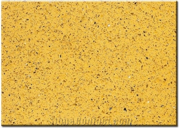 Crystal Yellow Quartz Stone Slab